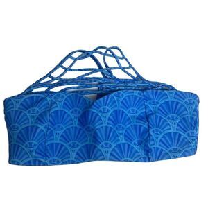 Citrine Blue Bikini Top in Sky Fan Sz. L